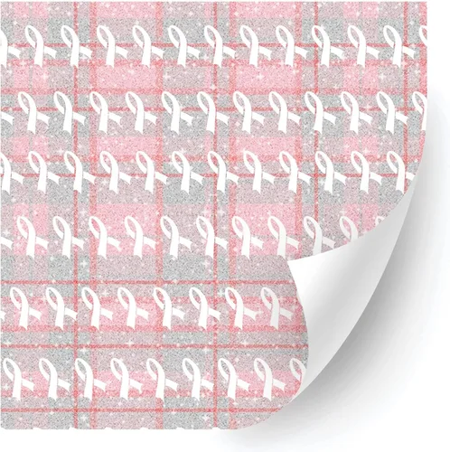 Miniatura 22 de HTV4U Vinilo de transferencia de calor con estampado de concienciación sobre el cáncer de mama con purpurina (cinta rosa bebé, 12 x 12 pulgadas)
