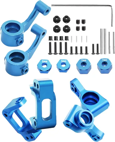 Pieza de actualización para 1/10 ECX 2WD, bloque de ruedas de aleación y bloques de dirección y portadores de eje trasero para Ecx 1/10 2WD Ruckus