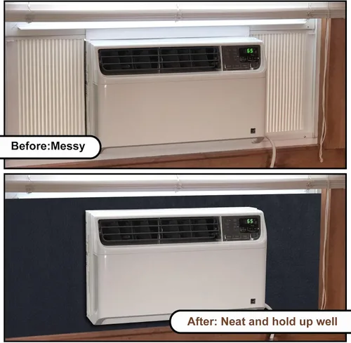 Miniatura 5 de BJADE'S Panel de espuma con aislamiento lateral de aire acondicionado para ventana, paneles envolventes completos, kit de sellado de ventana, calor