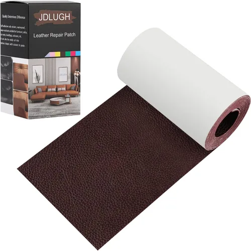 Miniatura 35 de JDLUGH - Kit de cinta de reparación de piel, 15 x 60 pulgadas, marrón oscuro 2.0 Autoadhesivo, para sofá, asiento de coche, silla de oficina