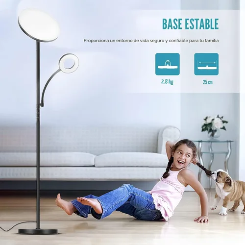 Miniatura 7 de marctronic Lámpara de pie, mejorada de 42W 4000LM, lámpara de pie LED súper brillante para sala de estar, dormitorio, lámparas de pie de lectura