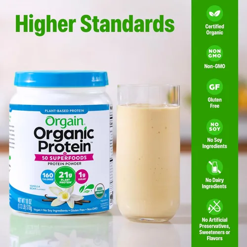Miniatura 3 de Orgain proteína orgánica a base de plantas + polvo de superalimentos