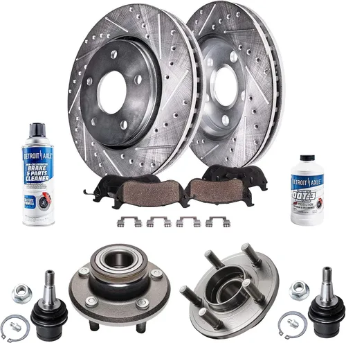 Miniatura 37 de Detroit Axle - Rotores de freno para Ford Mustang 2015, 2016, 2017, 2018, 2019, 2020, 2021, 2022, 2023, repuesto de rotores de freno de disco