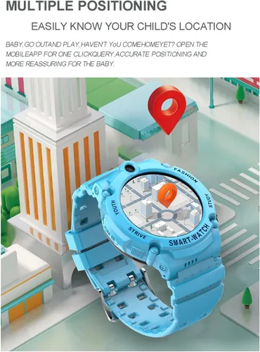Miniatura 3 de PTHTECHUS Reloj inteligente 4G para niños, reloj inteligente con WiFi, diario, mensajes de voz y videollamadas, ubicación GPS, SOS, cámara