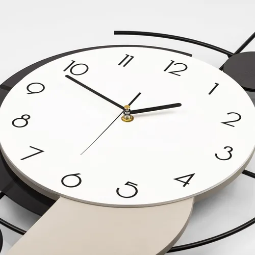 Miniatura 5 de Reloj de pared grande para decoración de sala de estar de 30 pulgadas, moderno reloj de pared decorativo de madera, funciona con pilas, sin tictac
