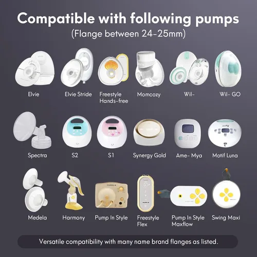 Miniatura 7 de Inserto de brida de 0.78 pulgadas compatible con bombas portátiles Elvie Stride, S18 S21 S23, Medela, para Spectra S1 S2, TSRETE, Momcozy S9 Pro S10