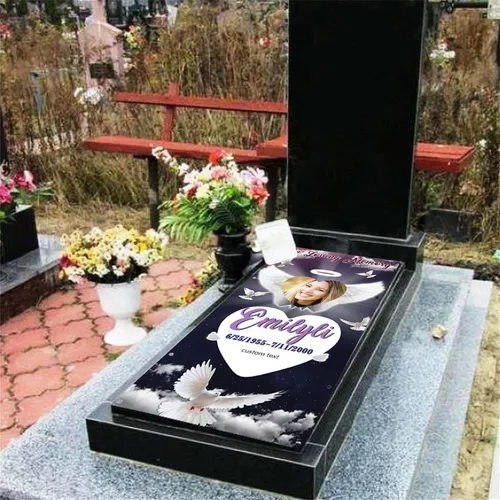 Miniatura 7 de Manta personalizada con foto conmemorativa con tumba, manta de cielo en memoria amorosa, manta para tumba de pérdida de familia/tumba, manta