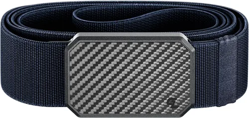 Miniatura 20 de Groove Life - Cinturón de nailon elástico para hombre con hebilla magnética de aluminio