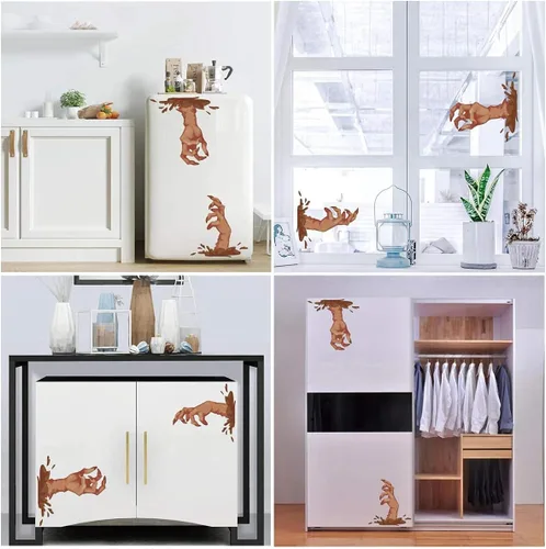 Miniatura 6 de Juego de cortinas de ducha de Halloween para baño, diseño de asesino del mal miedo Michael Myers, decoración de tela de poliéster con ganchos