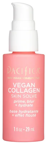 Pacifica Imprimación de colágeno vegano Skin Solve – Imprimación facial 3-en-1 que prepara, difumina e hidrata, fórmula infundida con cuidado de la