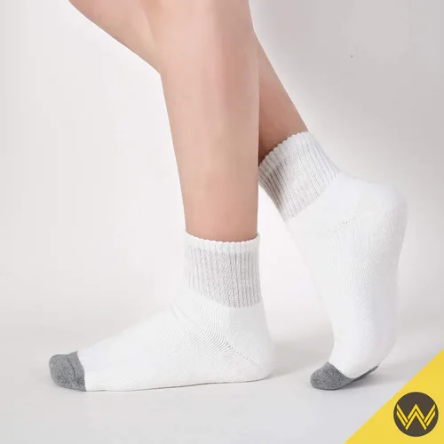 Miniatura 5 de WANDER - 8 pares de calcetines deportivos de algodón para hombres y mujeres, gruesos y acolchados, para correr, altura al tobillo, tallas 7-9 9-12