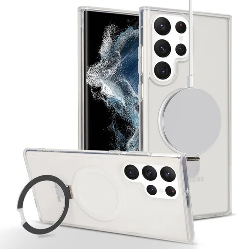 Miniatura 19 de Cavor Funda para teléfono Samsung Galaxy S22 Ultra para hombre, compatible con MagSafe, S22 Ultra con soporte, funda ultra magnética para Samsung A