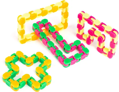 Neliblu Wacky Tracks Snap and Click Fidget Toys para niños sensoriales – TDAH, autismo, terapia de alivio del estrés – Mantiene los dedos ocupados y