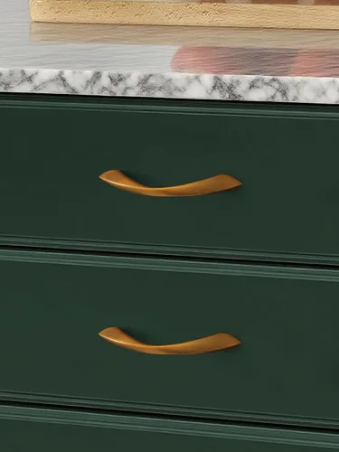 Miniatura 6 de Paquete de 2 tiradores de gabinete de latón antiguo de 3 pulgadas con asas retorcidas en arco, accesorios para cajones de cocina, armarios de baño