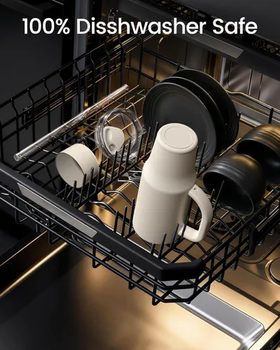 Miniatura 4 de Renoj FlexSlide White - Taza aislada 100% resistente a derrames, para café helado y bebidas calientes, se adapta al portavasos del automóvil, regalo