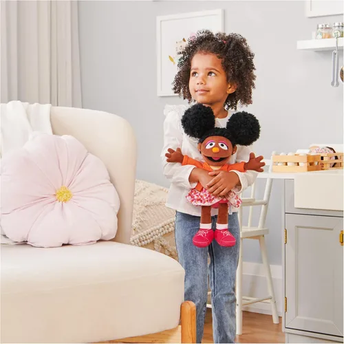 Miniatura 4 de GUND Sesame Street - Peluche oficial de Gabrielle, muñeca de felpa prémium para edades de 1 año en adelante, 13 pulgadas Rosa colorido/naranja