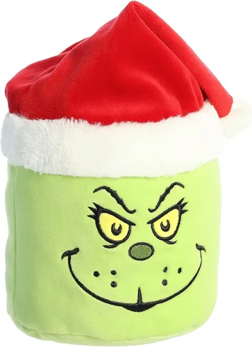 Miniatura 2 de Aurora Whimsical Dr. Seuss Santa Grinch Mallows - Peluche con licencia oficial para juegos imaginativos, perfecto para niños y adultos, color verde