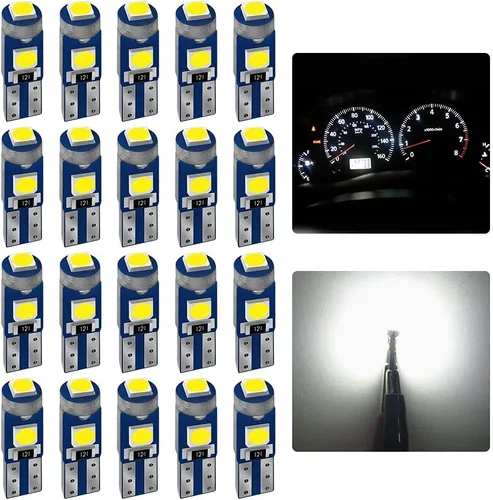 Miniatura 8 de AUXLIGHT 20 bombillas LED T5 para tablero de instrumentos 3030 chipsets 74 37 27 17 2721 reemplazos para puerta interior cúpula panel