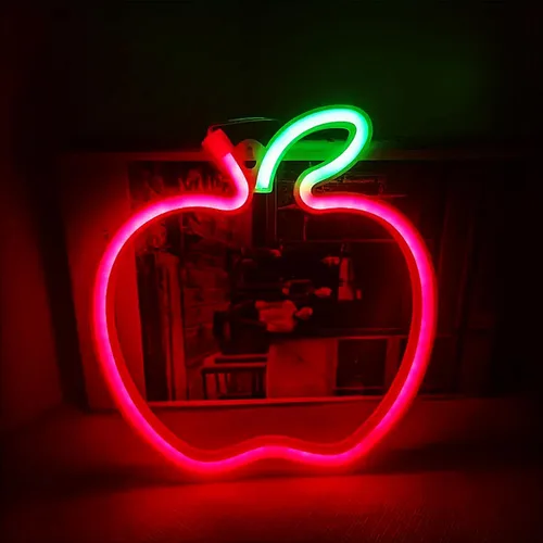 Miniatura 25 de Letrero de luz LED de neón de durazno, lámpara hecha a mano para pared, habitación, fiesta, hogar, bar, arte, Navidad, dormitorio, mesa, boda, Coral