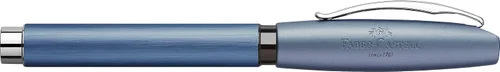 Miniatura 3 de Faber-Castell Essentio - Pluma estilográfica de aluminio azul, punta mediana con tinta negra, instrumentos de escritura fina Pluma estilográfica