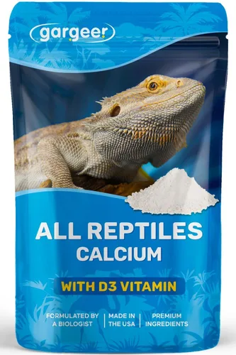 Miniatura 9 de Gargeer 4 onzas de calcio reptil con vitamina D3, sin fósforo, polvo ultrafino. Polvo puro, mezcla de frutas reales saborizadas, suplemento listo