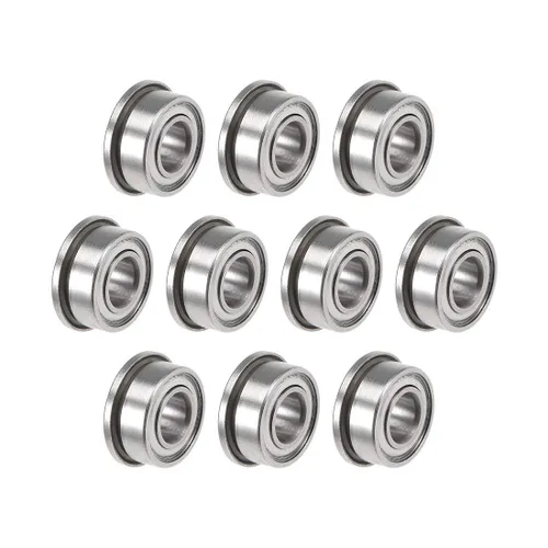 Uxcell F685ZZ - Rodamientos de bolas con brida, de acero cromado con doble blindaje, ranura profunda, 5mmx11mmx5mm, 10 unidades