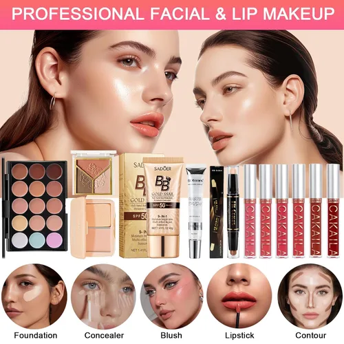 Miniatura 3 de Kit de maquillaje todo en uno, kit de maquillaje para mujeres, kit completo de regalo de maquillaje de viaje para mujeres, adolescentes y niñas