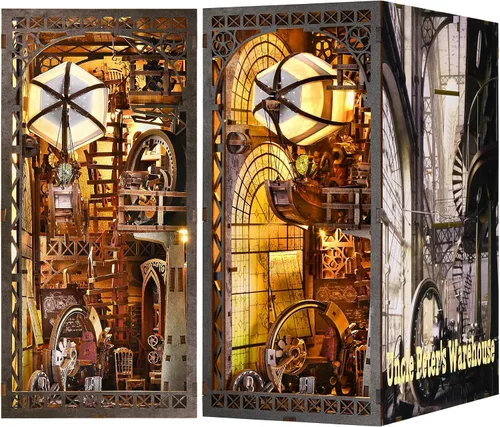 Kit de rincón de libros, kit de casa de muñecas en miniatura para adultos, regalos para familiares y amigos, decoración de estantería, modelo de