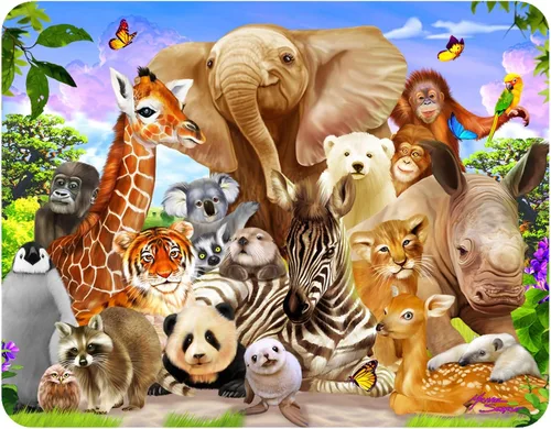 Miniatura 18 de 3D LiveLife Imán - A Love So Grand de Deluxebase. Imán lenticular para refrigerador de animales salvajes. Imanes planos decorativos 3D Gorilla.