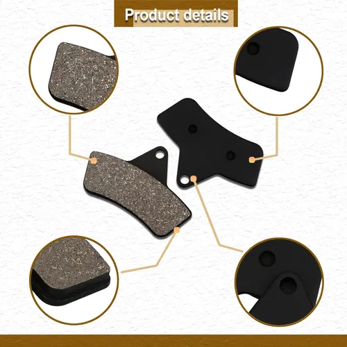 Miniatura 3 de Pastillas de Freno Delanteras y Traseras para Arctic Cat 250 2x4 4x4 300 375 400 454 500 650 Auto Utility