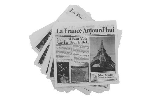 Miniatura 24 de G.E.T. 4-TF1600 - Forro de papel de periódico francés de 12 x 12 pulgadas, blanco seguro para alimentos, contenedor de delicatessen, molino
