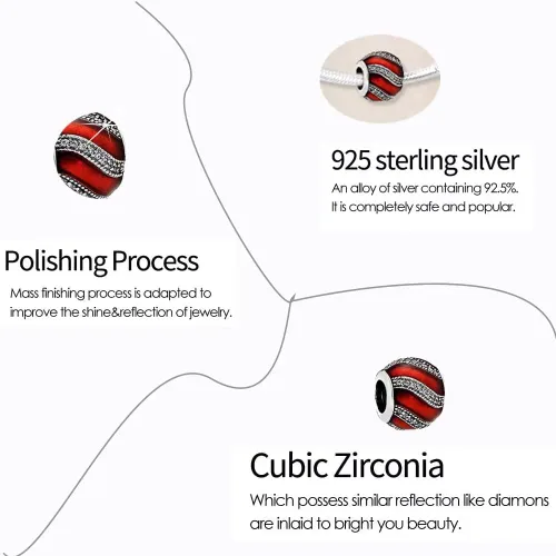 Miniatura 2 de Abalorios de plata de ley 925 para pulseras Pandora, regalos de joyería para mujer y niña.