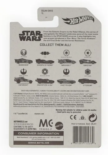 Miniatura 2 de Hot Wheels, Star Wars, Rebel Alliance Enforcer (Luke Skywalker) Coche fundido a presión 5/8