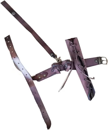 Miniatura 35 de BLESSUME Cinturón medieval de caballero con espada rana funda de estoque, soporte de vaina de estoque, 1 unidad
