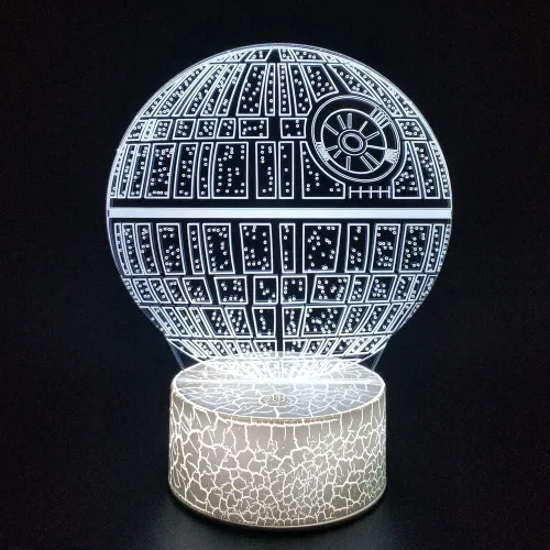Miniatura 3 de Lámpara de noche con ilusión óptica 3D, lámpara de escritorio LED creativa con control táctil y control remoto, 16 colores atenuables, cambio USB