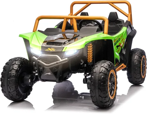 Miniatura 8 de 2026 XXXL 24V 4WD 2 plazas UTV todoterreno 4x4 a batería eléctrico de juguete con control remoto para niños y niñas, UTV 4 ruedas con música, Azul