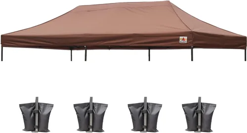 Miniatura 10 de ABCCANOPY - Toldo de repuesto para carpa desplegable (10x10 pies, beige)