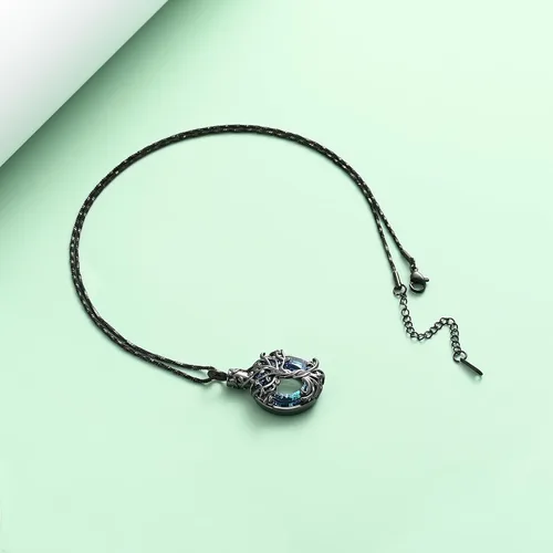 Miniatura 6 de shajwo Collar de cenizas de urna de cremación del árbol de la vida para mujeres y hombres, círculo de la vida, cristales de cremación, colgante