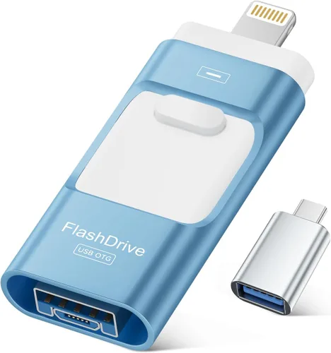 Miniatura 14 de ROSPE Unidad Flash para iPhone de 256GB Certificada MFi, Memory Stick Photo Stick para iPhone iPad, Unidad USB Thumb Drive para Transferencia