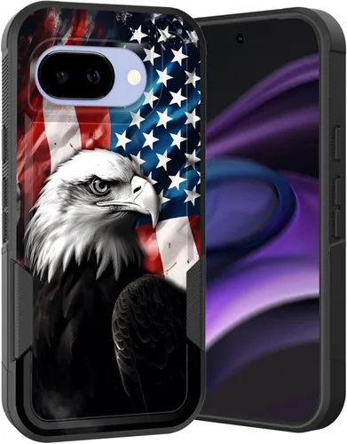Miniatura 191 de Funda para Pixel 6A, Híbrida de Doble Capa de Servicio Pesado Resistente a Prueba de Golpes PC Duro + Funda Protectora de Silicona Suave para Google