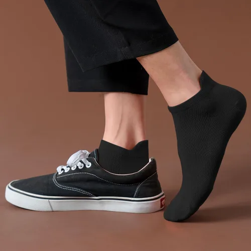 Miniatura 5 de ACCFOD Calcetines de tobillo para mujer, calcetines atléticos de corte bajo con lengüeta, 6 pares