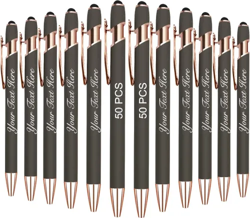Miniatura 14 de 10 bolígrafos personalizados con nombre y texto para mujeres y hombres, bolígrafos personalizados con grabado gratis, regalos para negocios