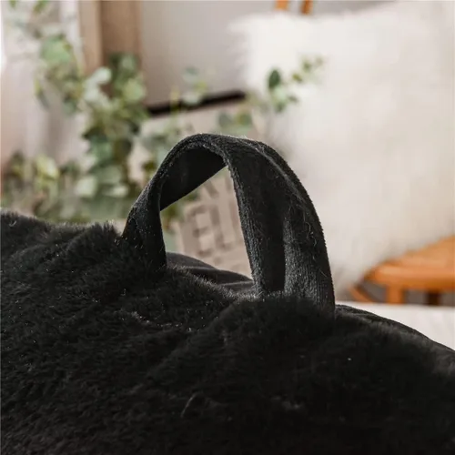 Miniatura 6 de Holawakaka Almohada grande de piel sintética con brazos, almohadas de lectura de piel de conejo perfectas para adultos, adolescentes, niños, brazos