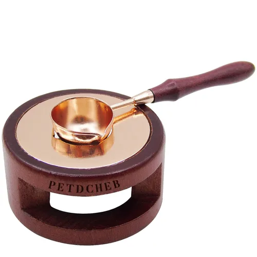Calentador de sello de cera, sellador de cera, horno de fusión con cuchara de fusión para sellar sobre de letras de sello
