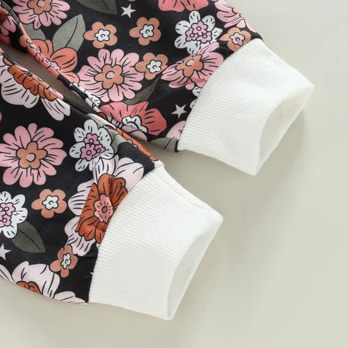 Miniatura 47 de Mandizy Conjunto de ropa de bebé niña otoño 3 6 9 12 18 24 meses sudadera de manga larga y pantalones con estampado floral y diadema