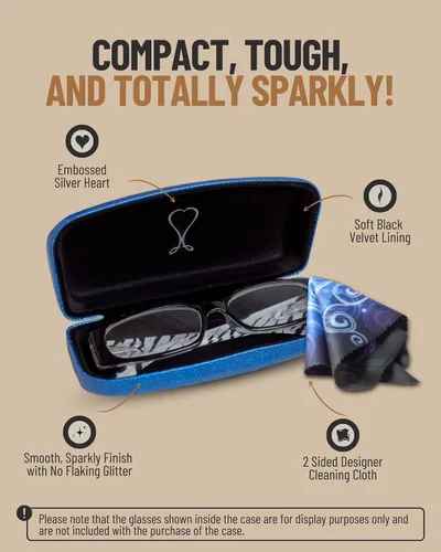Miniatura 23 de La original e impresionante caja de gafas de concha dura, para mujer, de Spunky Soul Recubierto por un suave brillo Paño de limpieza