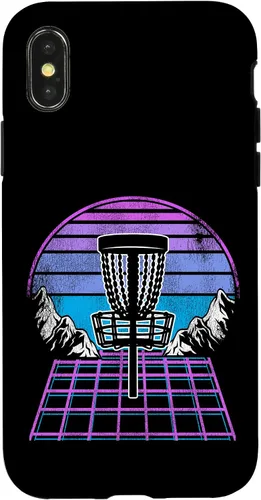 Miniatura 5 de Disco Golf Basket 90s Synthwave Sunset Retrowave Frisbee Golf Case para iPhone 15
