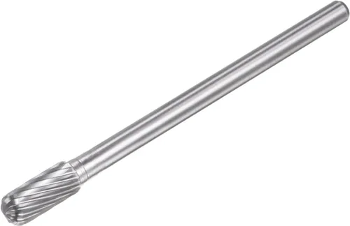 uxcell Limas rotativas de carburo, cilindro de un solo corte con punta de carburo de tungsteno, punta de carburo de tungsteno de 0.315 in, vástago