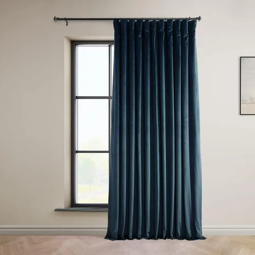 Miniatura 21 de HPD Half Price Drapes Signature - Cortinas opacas de terciopelo extra anchas para dormitorio (1 panel), 100 pulgadas de ancho x 84 pulgadas de Verde