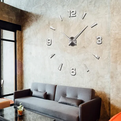 Miniatura 8 de Reloj de pared DIY, cronometrador analógico sin marco estilo 3D para el hogar, sala de estar, dormitorio, oficina, decoración moderna de la casa a